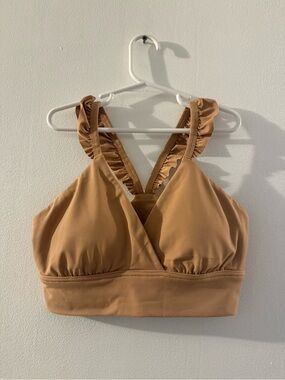 Aerie Offline Ruffled Strap Bralette - Tan